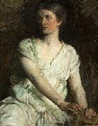 Abbot H Thayer Young Woman oil